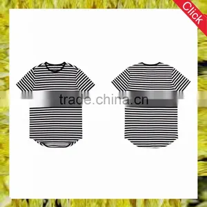 New Arrival Fashion OEM Service Fancy High Quality 100% Striped Cotton Men Tshirt T-shirt Wholesale China Manufacture thumbnail-1