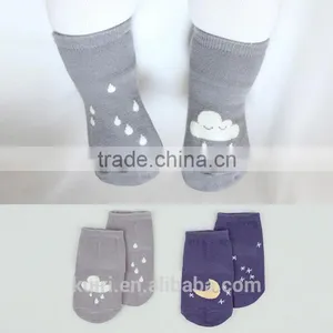 Children Cute Socks Baby AB Kids Cloud Moon Socks Baby Rubber Slip-resistant Floor Socks thumbnail-3