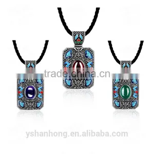Bohemia Necklace Fashion Chinese Ancient Silver Pendant Wholesale thumbnail-2