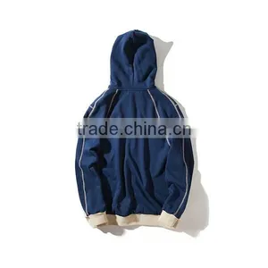 Custom Sweatshirts Cotton Zipper up Kangaroo Pockets Hoodies for Men thumbnail-4
