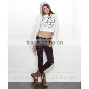 Fashion Sexy Lady Round Collar Printed Hoody thumbnail-2