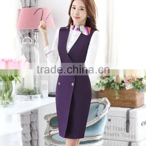 Female Hotel Uniform Office Uniforms Designs for Women Ladies Dresses thumbnail-1