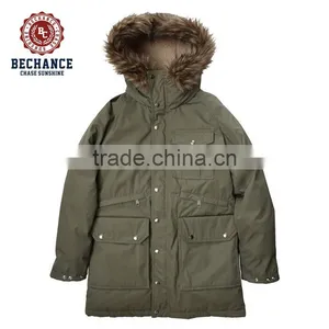 LZ184 Wholesale Custom European Men Fur Hood Padded Winter Parka thumbnail-2