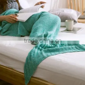 Mermaid Tail Blanket Crochet and Mermaid Blanket for Adult and Kid Sleeping Bag thumbnail-4