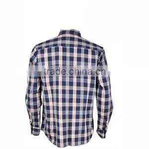 100% Cotton Yarn Dyed Men's Embroidered Long Sleeves Shirts thumbnail-4