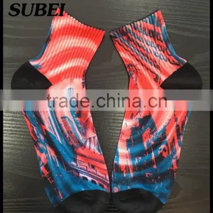 Cheap Custom Printing Dye Sublimation Sport Compression Socks thumbnail-6