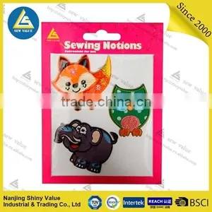 4pcs/set Printed Fabric Iron on Appliques, Small Owls thumbnail-3