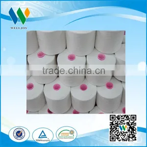 100 Polyetser Dye Tube Yarn Ring Spun Polyester Raw White thumbnail-2