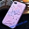 3D Design Relief Bloom Hard Case for IPhone 4 / IPhone 4S (Baby Purple) thumbnail-1