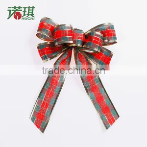 Nuoqi 25cm Seven Scottish-style Christmas Tree Ornaments Christmas Decorations Bow 12g thumbnail-1