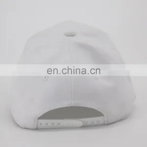 Bulk Printing High Quality CVC Metal Closure Big Visor Sports White Custom Logo High Crown Dad Cap for Ladies thumbnail-4