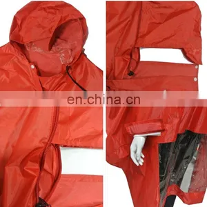 100% Waterproof Pvc Raincoat Polyester Rain Poncho for Bicycle Motorcycle thumbnail-6