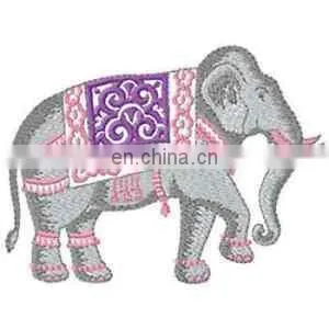 INDIAN ELEPHANT UNIQUE EMBROIDERED SET OF 2 TOWELS thumbnail-1