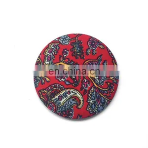 Custom Chic Floral Fabric Covered Cosmetic Mirror for Lady thumbnail-5