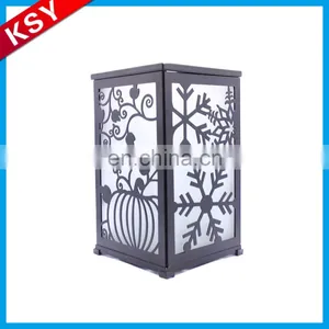 Fashionable Volume Supply Silver Small Metal Glass Candelabra Antique Lanterns Candle Holder thumbnail-1