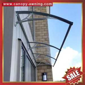 House Door Window Sunshade Rain Aluminium Aluminum Diy pc Polycarbonate Awning Canopy Canopies Shelter Canopies Awnings Cover Shield thumbnail-2