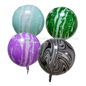 New Arrival 22 Inch Round 4D Balloon Agate 4 Colors in Stock Fast Delivery Hot Sale thumbnail-1
