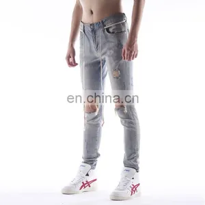DiZNEW Jeans Wholesale Bulk Ripped Men Denim Pants thumbnail-2