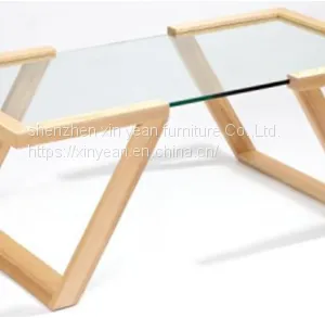 Ada Coffee Table With Solid Wood Stand 120*60*45cm thumbnail-1