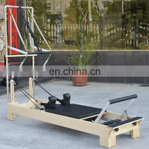 White Maple Wood Reformer Pilates With Tower Used in Pilates Machine Reformer SRP04 thumbnail-2