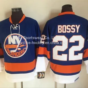 New York Islanders #22 Bossy Throwback Blue Jersey thumbnail-1