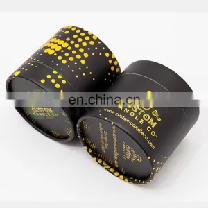 Custom Black Round Gift Box Packaging For Candle thumbnail-4