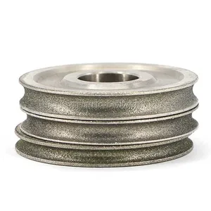 Electroplated Diamond Coated Abrasive Grinding Wheel of Round n Straight Edge for 3~12mm Glass Shape Edging Machine thumbnail-4