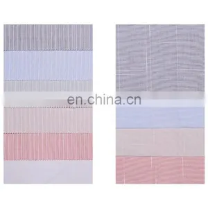 High Quality Cotton Linen Stripe Slubbed Custom Fabric for Garment thumbnail-2