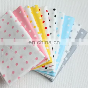Cotton Twill Printing Fabric Aqua 1cm Dot Kindergarten Students Pure Cotton Bedding Fabric Wholesale thumbnail-2