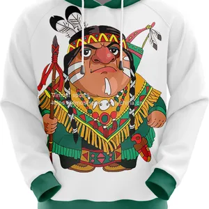 Blue and White Custom Sublimation Hoodie With High Quality thumbnail-1