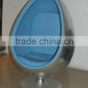 Replica Wholesale Fiberglass Blue Color Cashmere Eero Aarnio Oval Ball Chair/space Chair/bubble Chair thumbnail-1