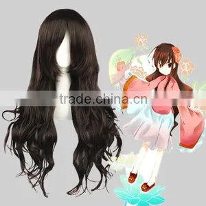 High Quality 65cm Medium Long Curly NO.6 ORIGINAL SOUNDTRACK Wig Inukashi Dark Brown Wig Synthetic Anime Wig Cosplay Hair Wigs thumbnail-1