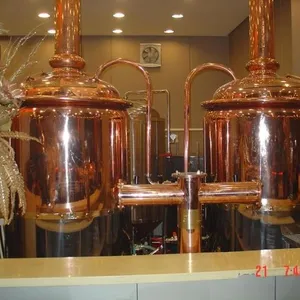 Restaurant Copper Brewing Equipment Steam Heating 1000L 2 Or 3 Vessels thumbnail-3
