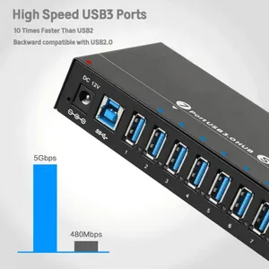 7-Port USB3 HUB for USB3 AOC-Active Optical Cable thumbnail-2