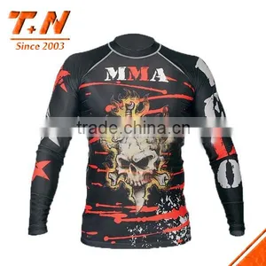 Wholesale Custom Sublimated Tattoo Fittness Rash Guard thumbnail-3