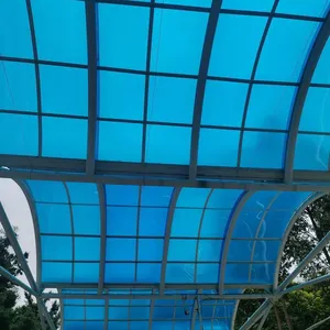 Pvdf Membrane Material Membrane Structure Canopy, Fabrication and Construction of 8+9 Tempered Laminated Glass Canopy at the Entrance and Exit of the Membrane Structure thumbnail-2