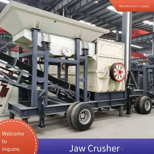 Cobblestone Jaw Crusher, Jaw Crusher for Construction Waste, Price of Jaw Crusher, Railway Crushing Vehicle thumbnail-2