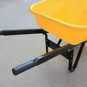 Strong Frame Steel Tray Wheel Barrow With Pneumatic Wheel for African Importers OEM Bulk Order Support for Farm Construction and Garden Use thumbnail-3