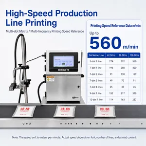 CIJ Inkjet Date Printer for Plastic MSG Bags Flexible Food Packaging thumbnail-2