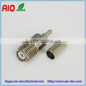 Mini UHF Female CRIMP Solder Type RF Wire ConnectoR thumbnail-1