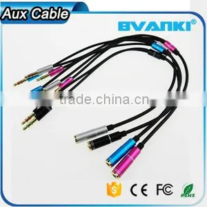 2016 Trending Products High Quality 3.5mm Y Splitter Audio Cable 1 Female to 2 Male AUX Cable Bulk Buy From China thumbnail-1