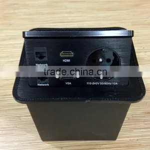BW-T651 Pop Up Office Desk Power Plug/Conference Table Socket/Office Power Data Outlet thumbnail-1