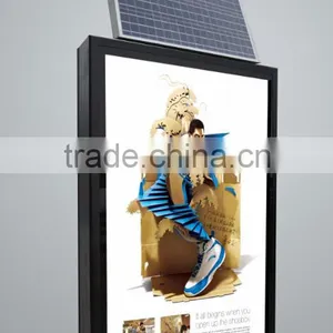 Outdoor Solar Scrolling Advertising Light Box With Dust Bin thumbnail-1