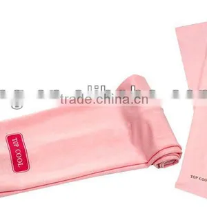 Pink Color Sun UV Block Cooling Arm Sleeves Sport Golf Fishing Climbing thumbnail-1