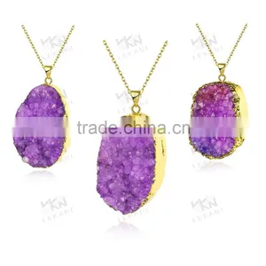 New Luxury Natual Purple Bead Necklace Designs thumbnail-1