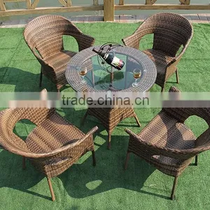 Modern Design Rattan Table and Chair for Outdoor Furniture thumbnail-5