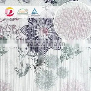 Hot Selling Beautiful Big Flower Pattern Customed Print Knit Lace Fabric for Sale thumbnail-1