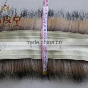 100% Good Quality Raccoon Fur Trimming / Raccoon Fur Collar/natural Raccoon Strips thumbnail-4