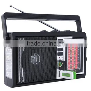 Hot Sale AM/FM/SW USB/SD Function Rechargeable Portable USB/SD Radio thumbnail-1