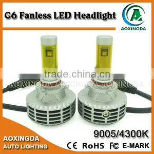 2015 Latest Developmental 9005 HB3 LED Headlight G6 Fanless All in One 6000LM LED Headlight thumbnail-4
